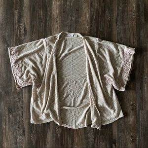 CATO Women’s Nude Lace Cardigan